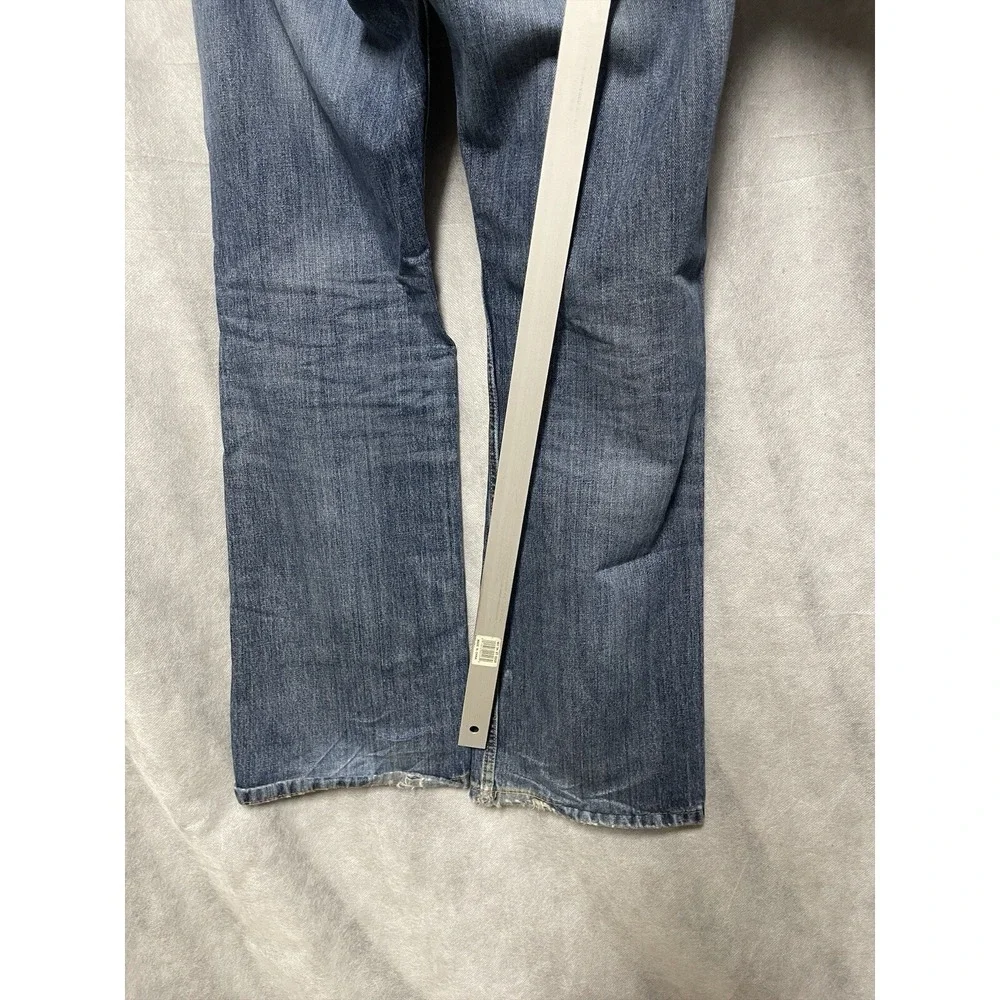Levi's 527 Jeans Men 36 X32 Blue Denim Stone Wash Preppy Western‎ Bootcut Cowboy